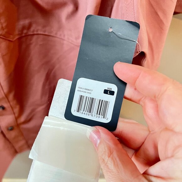 NEW Eddie Bauer Men's Short Sleeve Button Front Shirt- Size L - Picture 5 of 7